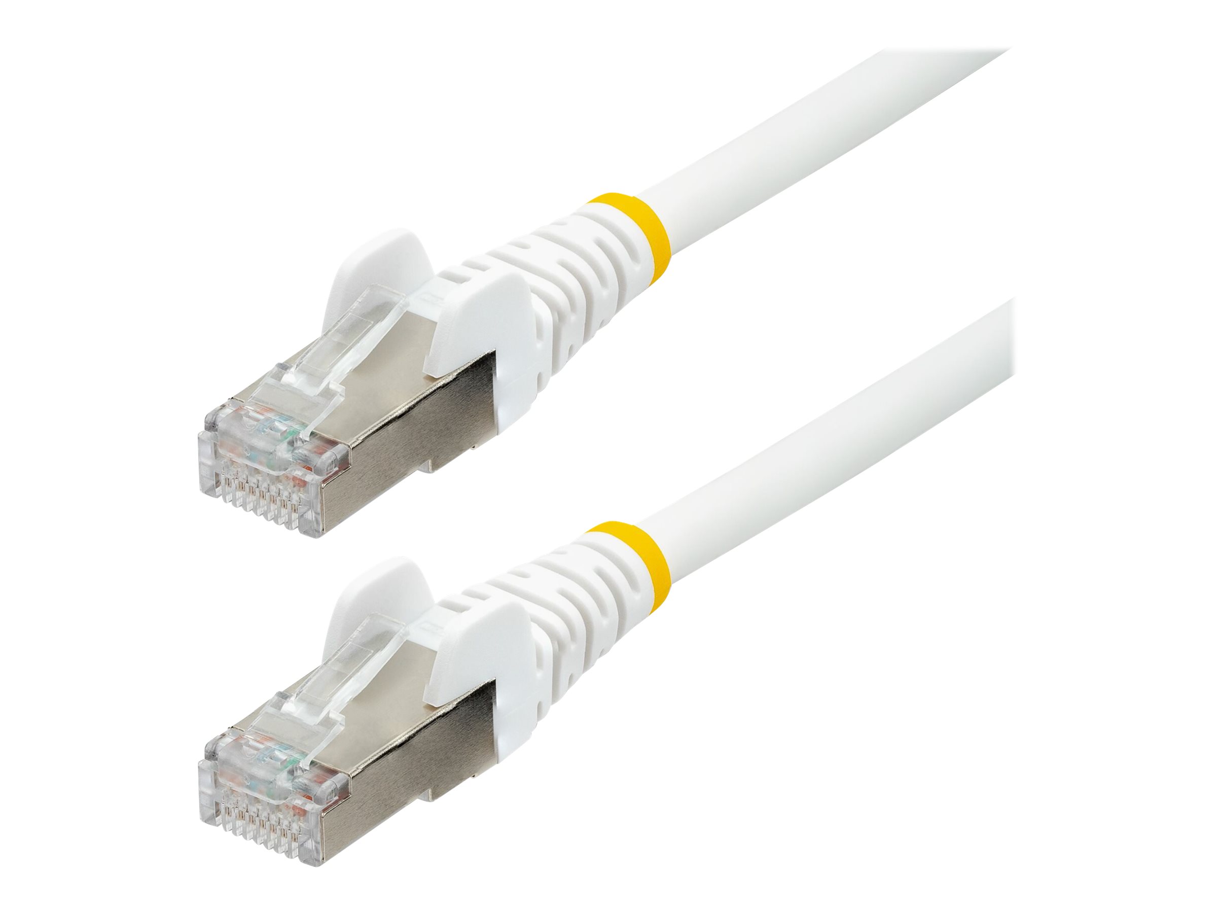 StarTech.com 7m CAT6a Ethernet Cable - White - Low Smoke Zero Halogen (LSZH) - 10GbE 500MHz 100W PoE++ Snagless RJ-45 w/Strain Reliefs S/FTP Network Patch Cord - Patch-Kabel - RJ-45 (M) zu RJ-45 (M)