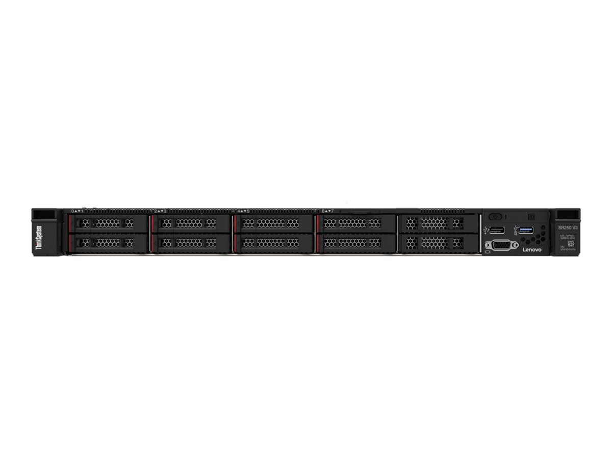 Lenovo ThinkSystem SR250 V3 7DCL - Server - Rack-Montage - 1U - 1-Weg - 1 x Xeon E-2436  2.9 GHz - RAM 32 GB - Hot-Swap 6.4 cm (2.5)
