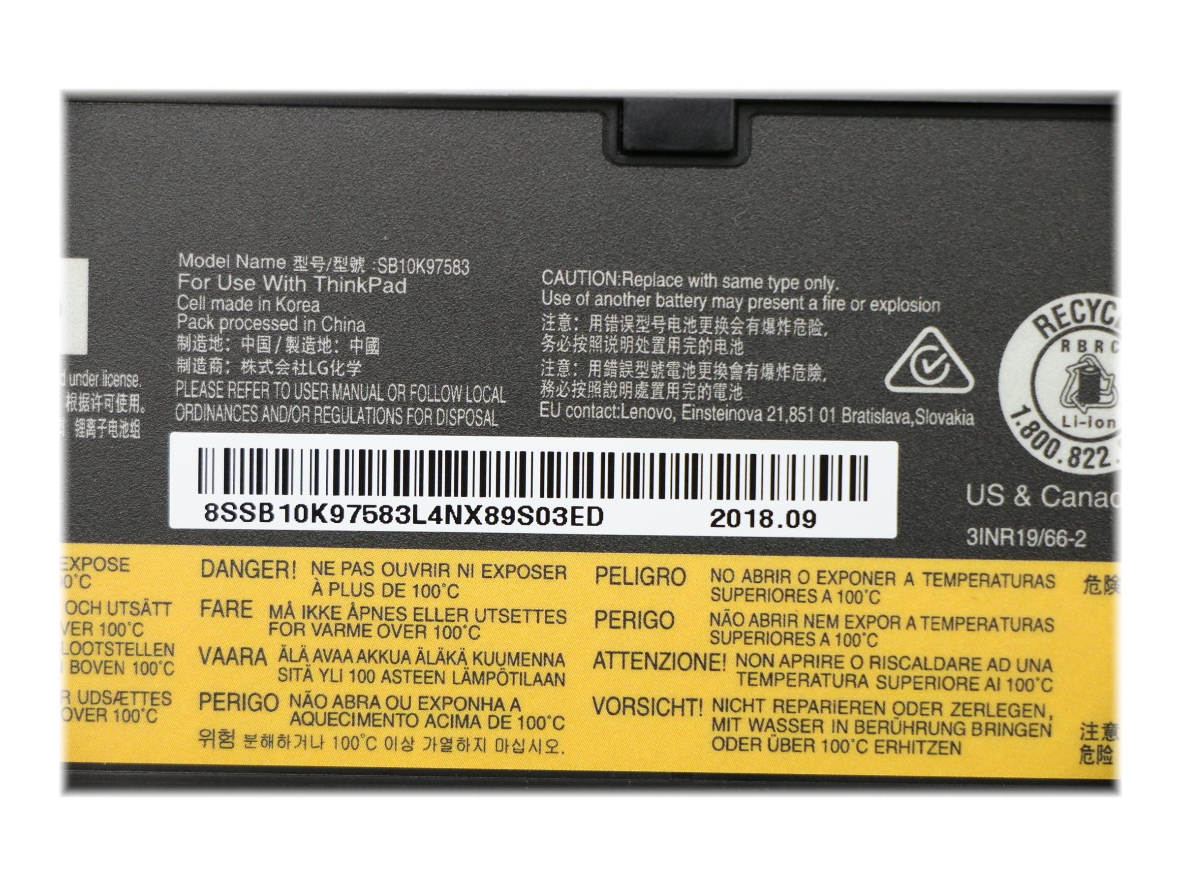 Lenovo Laptop-Batterie - Lithium-Ionen - 6 Zellen, Ansicht 4