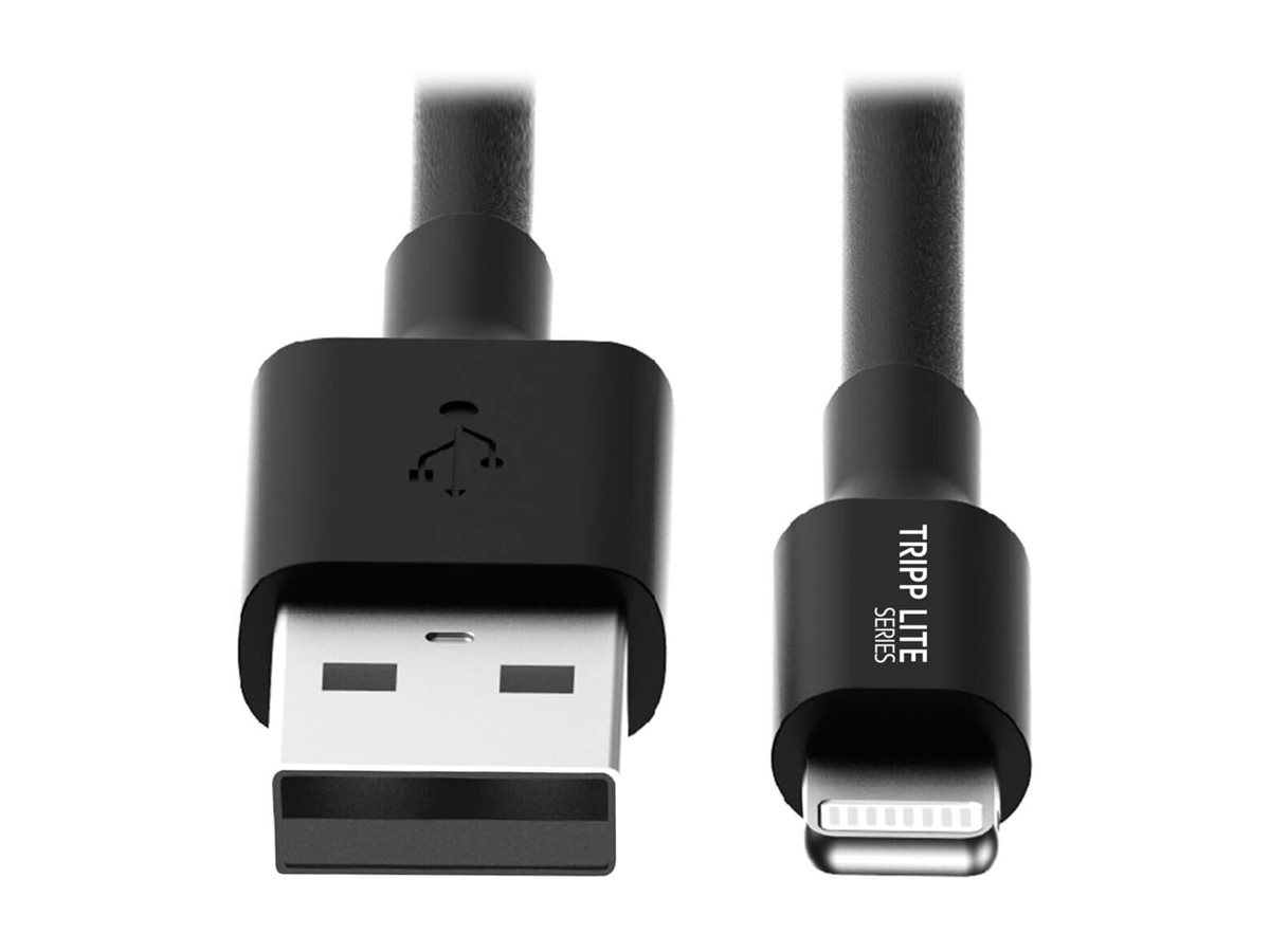 Tripp M100-10N-BK-10 USB-A-zu-Lightning-Synchronisierungs-/Ladekabel (Stecker/Stecker) – MFi-zertifiziert - schwarz, Ansicht 3