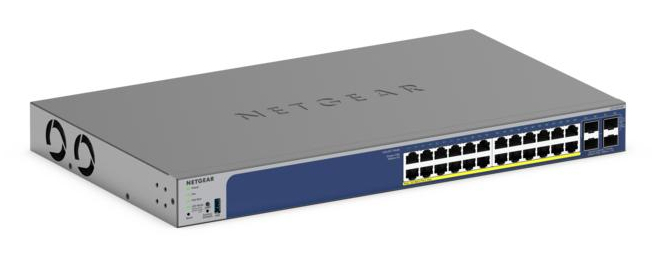 Netgear Smart GS728TXP - V3 - Switch - L3 Lite - Smart - 24 x 10/100/1000 (PoE+), Ansicht 4