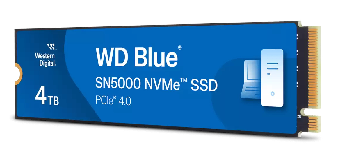 WD Blue SN5000 WDS400T4B0E - SSD - 4 TB - intern - M.2 2280 - PCIe 4.0 x4 (NVMe), Ansicht 2