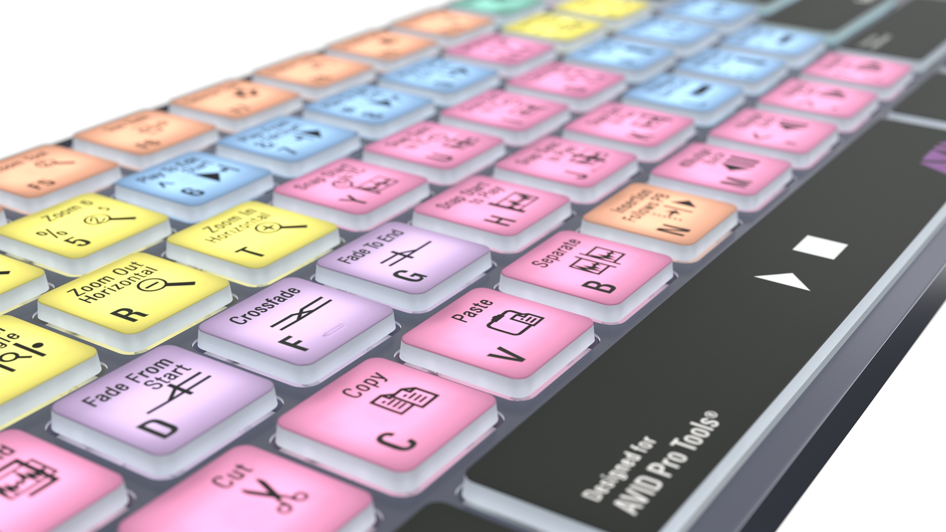 Logickeyboard Avid Pro Tools Titan - TL: UK, QWERTY, Ansicht 3