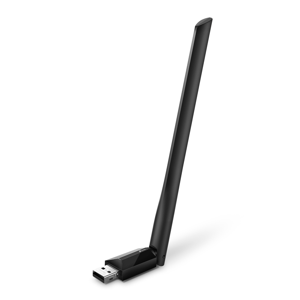 TP-LINK AC600-High-Gain-Dualband-USB-WLAN-Adapter, Eingebaut, Kabelgebunden, USB, WLAN, 600 Mbit/s, Schwarz