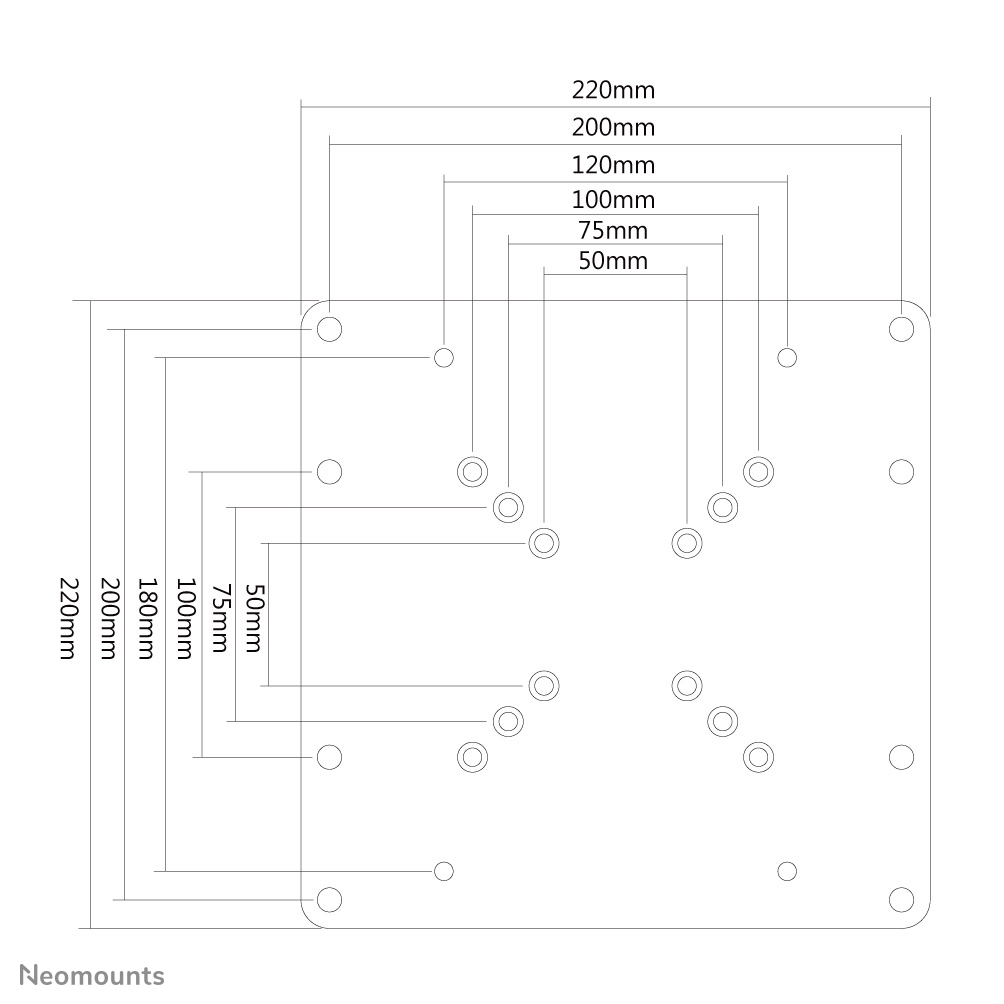 Neomounts by Newstar FPMA-VESA200 - Montagekomponente (VESA Adapterplatte), Ansicht 2