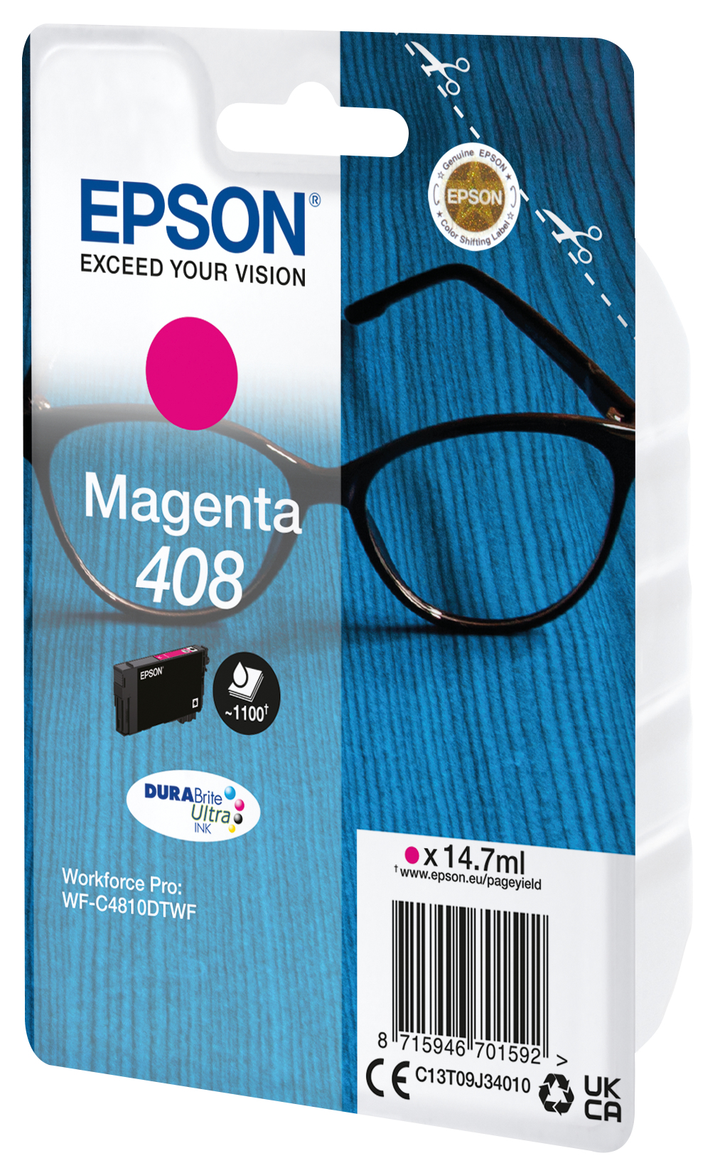 Epson Ink/Singlepack Magenta 408 DURABrite Ult