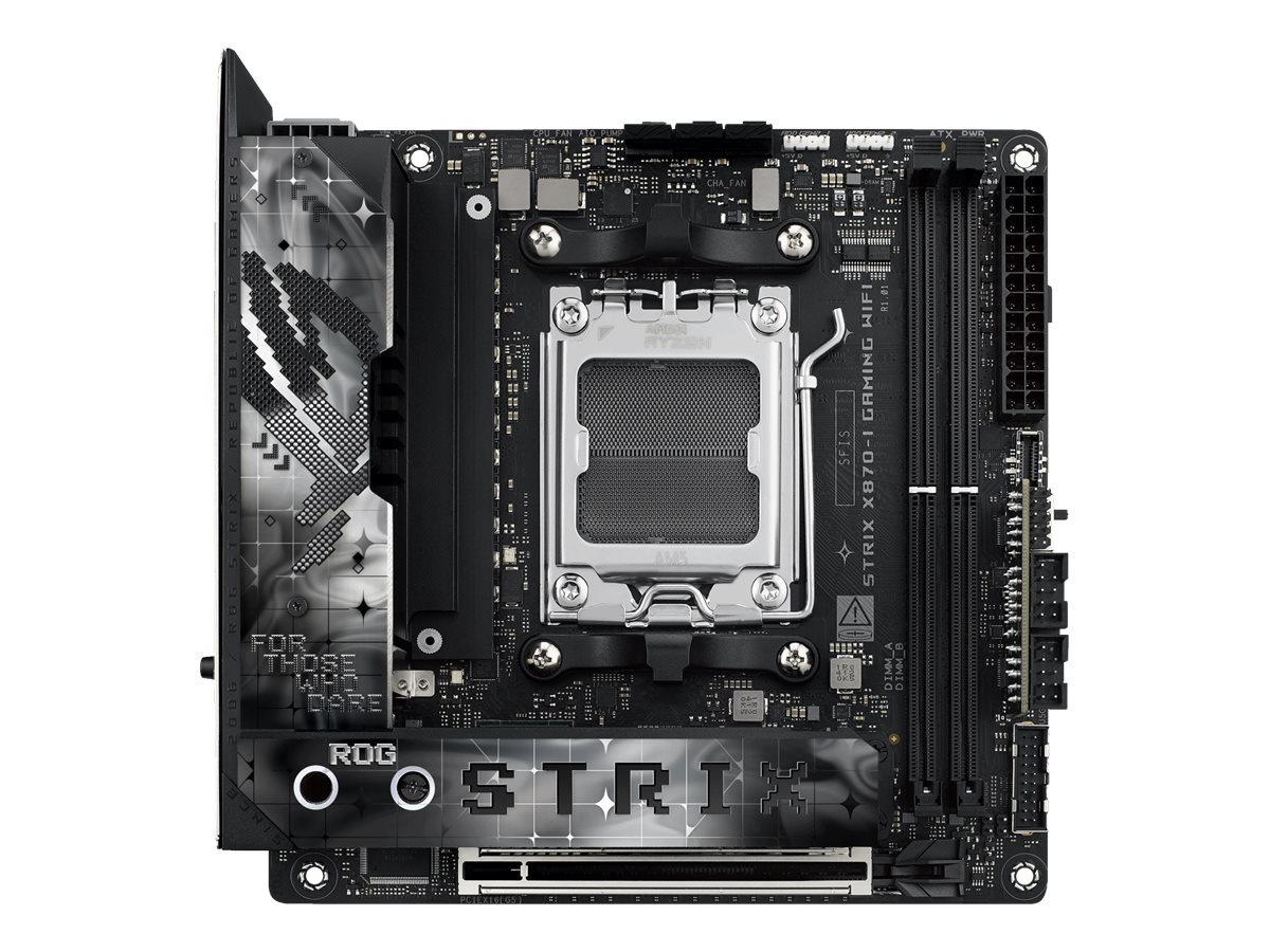 ASUS ROG STRIX X870-I GAMING WIFI - Motherboard - Mini-ITX - Socket AM5 - AMD X870 Chipsatz - USB4, USB 3.2 Gen 2, USB-C 3.2 Gen2, USB 3.2 Gen 1 - Wi-Fi 7, Bluetooth, 2.5 Gigabit LAN - Onboard-Grafik (CPU erforderlich)