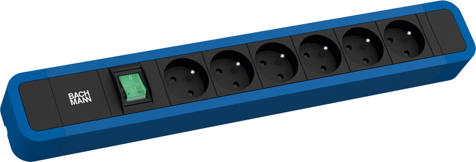 Bachmann PRIMO 2 6xUTE 350.3221xSchalter 2 0m CEE7/7 RAL5010, Ansicht 2