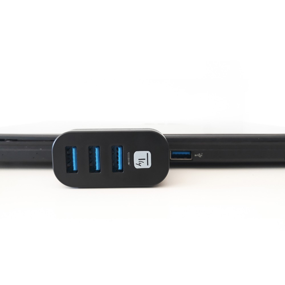 Techly Mini Rotating Hub with 3 USB 3.0 Ports Juodas, Ansicht 4