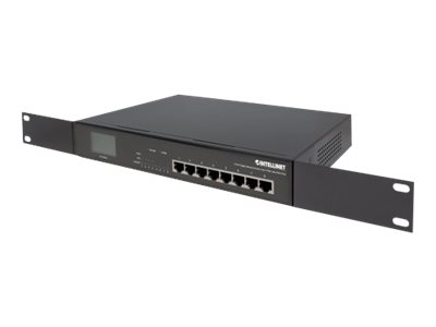 Intellinet 8-Port Gigabit Ethernet Switch with 4 Ultra PoE Ports and LCD Screen 8 x 101001000 ports 4 x IEEE 802.3bt Power over Ethernet (Ultra PoE)