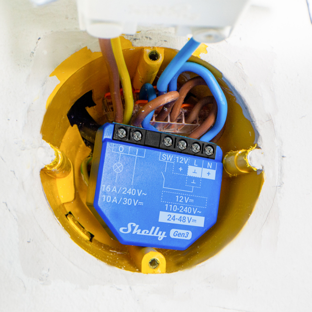 Shelly · Unterputz·1 Gen3· Relais· max 16A· 1 Kanal· WLAN· BT - HTTPS - UDP, Ansicht 4