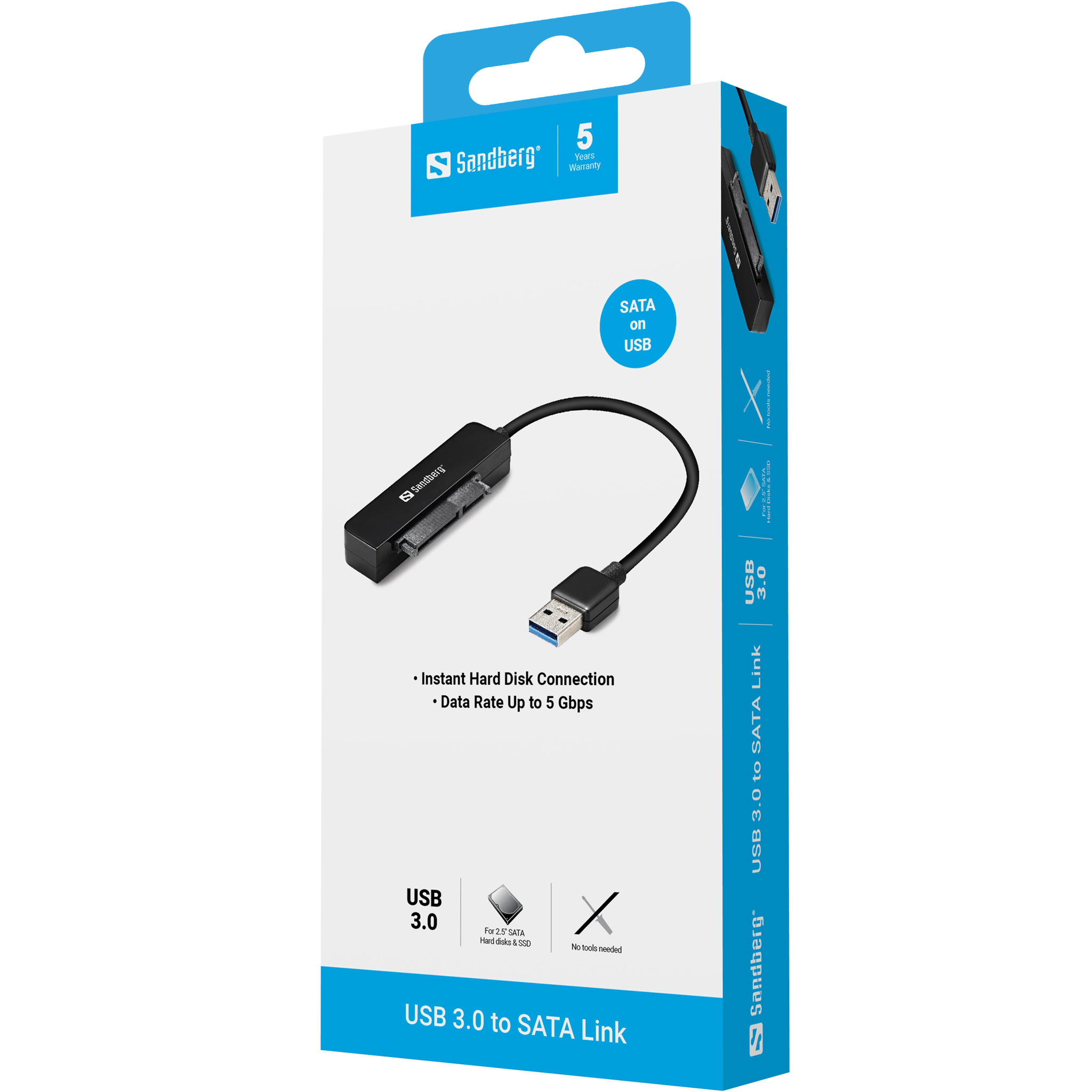 SANDBERG USB 3.0 to SATA Link - Speicher-Controller, Ansicht 2