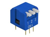Delock DIP flip switch piano 3-digit 2.54 mm pitch THT vertical - DIP-Schalter - Blau (Packung mit 2)