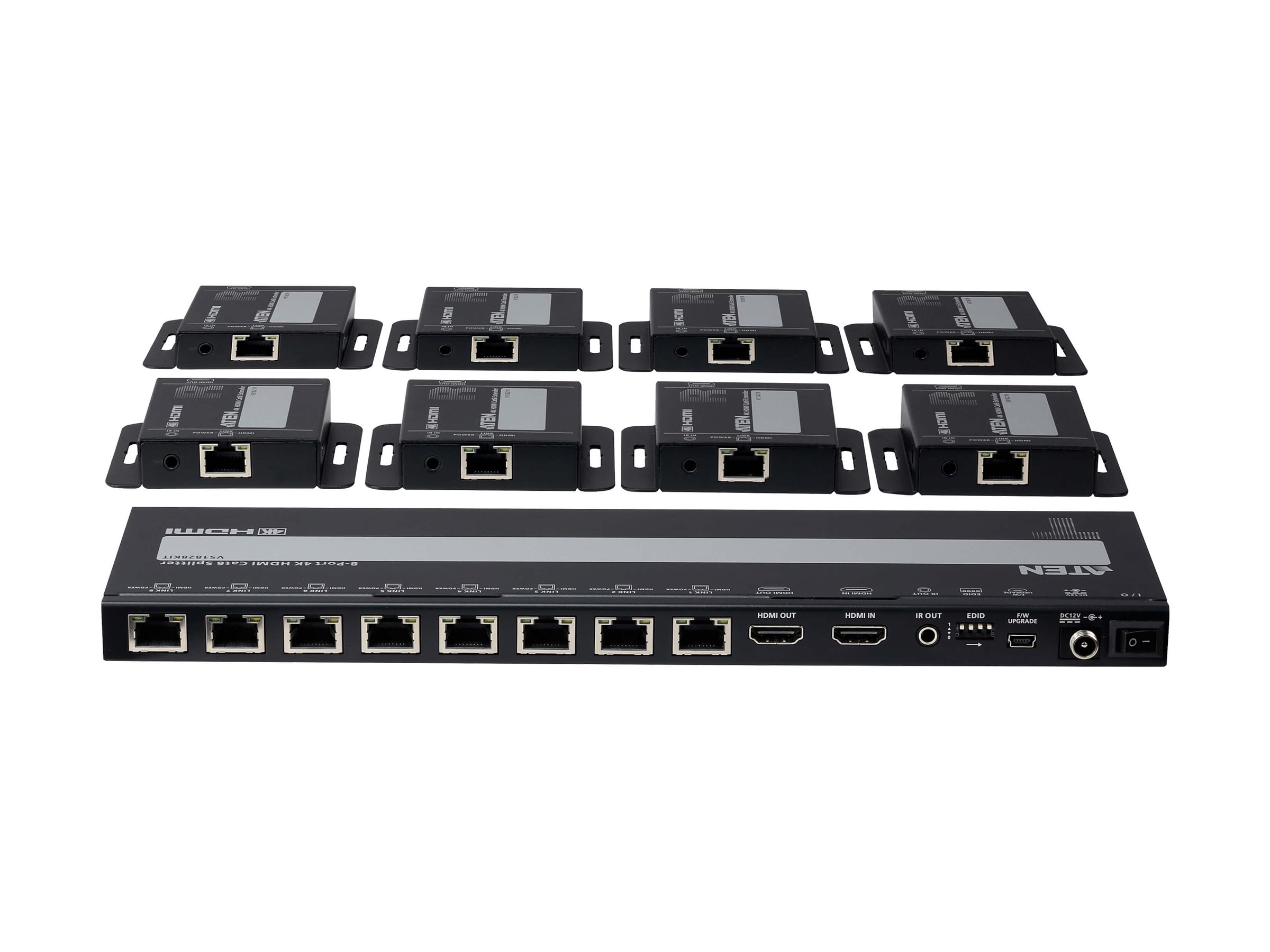 ATEN VS1828KIT 8-Port 4K HDMI Cat6 Split 8 x Receiver 1 Transmitter - 8-Port, Ansicht 2