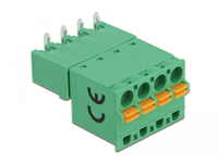 Delock Terminalblock Set für Platine 4 Pin 508 mm Rastermaß horizontal - 15 mm - 256 mm - 108 mm