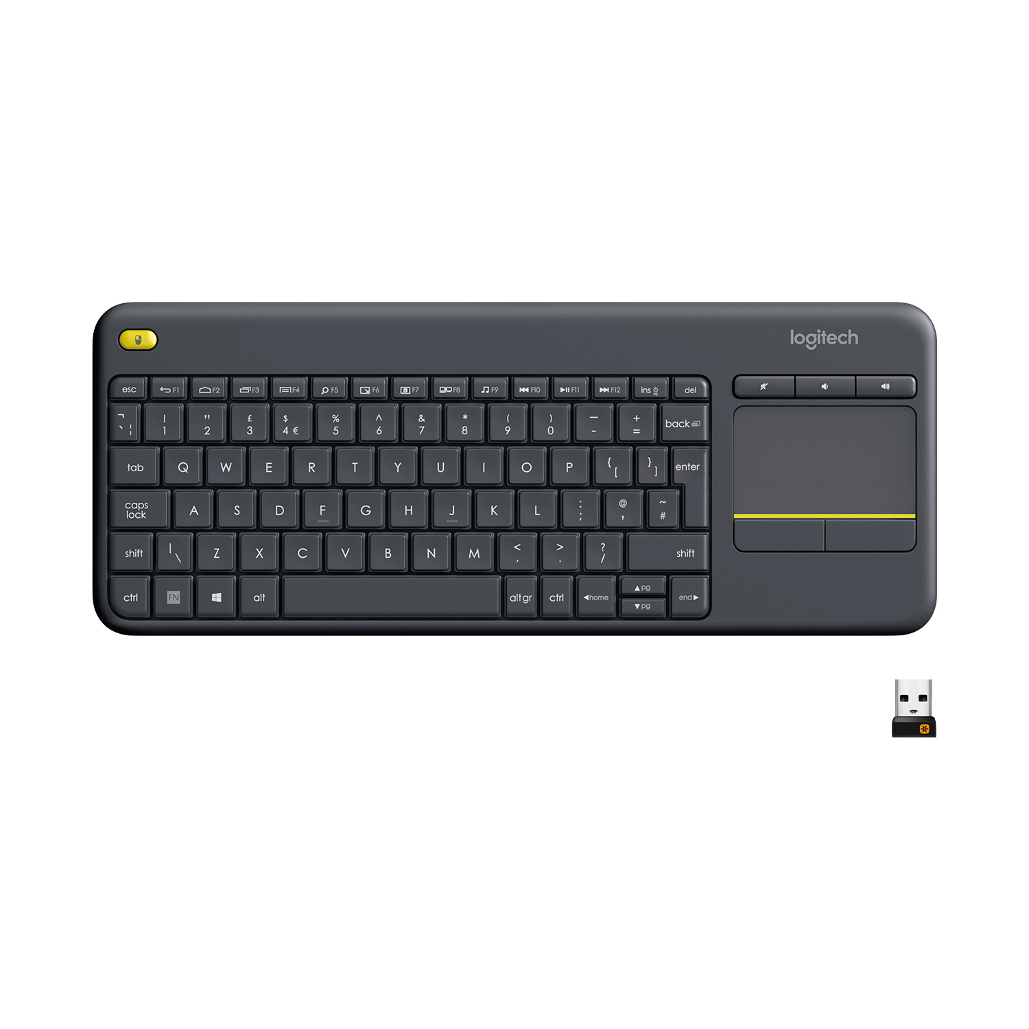 Logitech Wireless Touch Keyboard K400 Plus - Tastatur - TL: Schweiz, QWERTZ, Ansicht 2