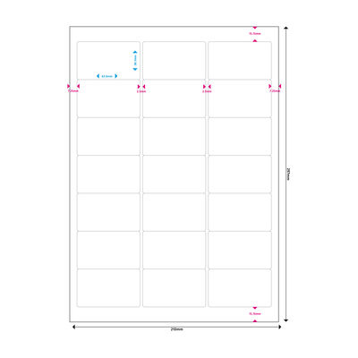 MEDIARANGE Matt - permanenter Klebstoff - Mattes Weiß - 63.5 x 38.1 mm 1050 Etikett(en) (50 Bogen x 21), Ansicht 3