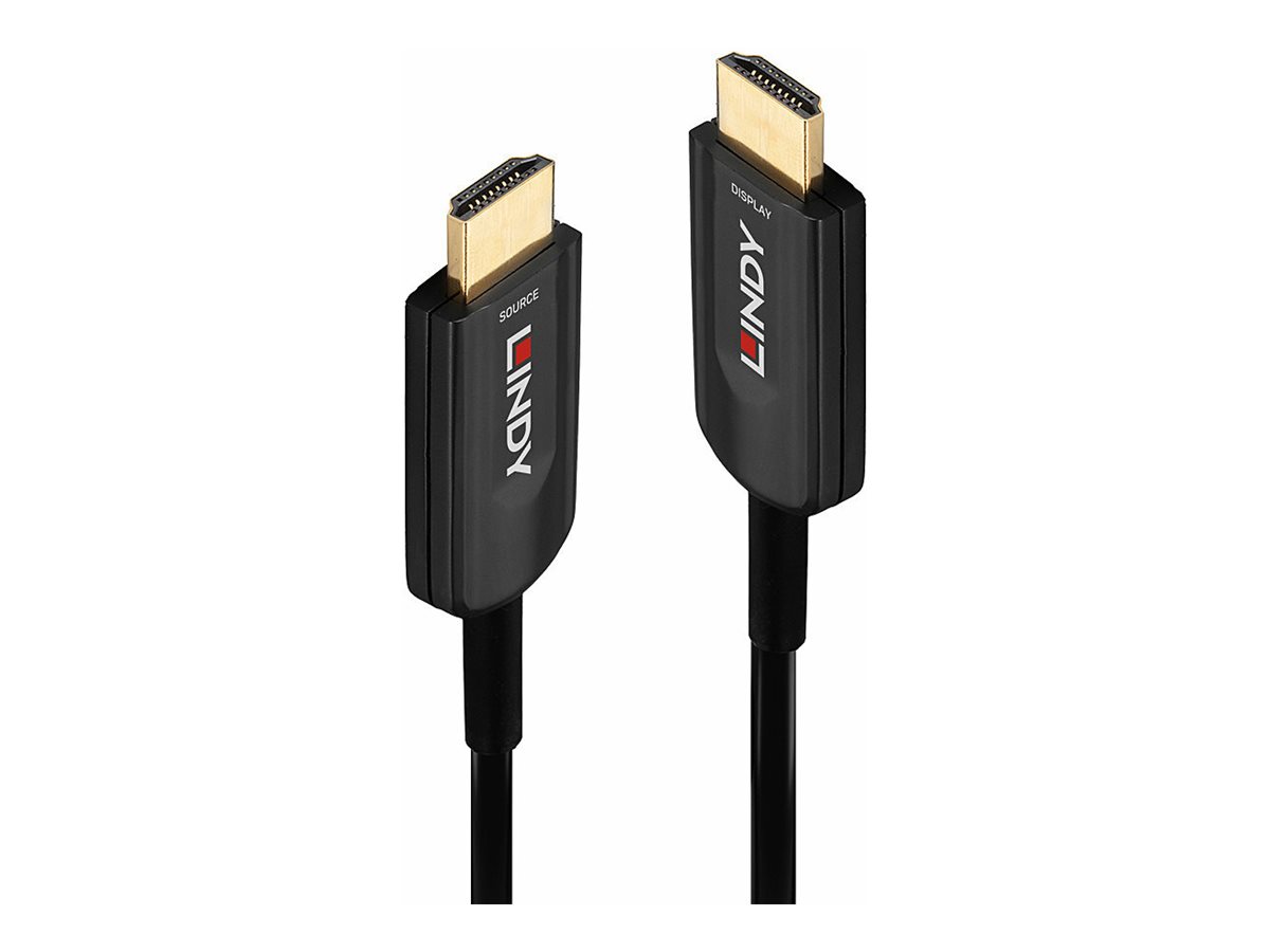 Lindy Ultra High Speed - HDMI-Kabel - HDMI männlich zu HDMI männlich - 15 m - Hybrid Kupfer/Kohlefaser - Schwarz - rund, Ansicht 3