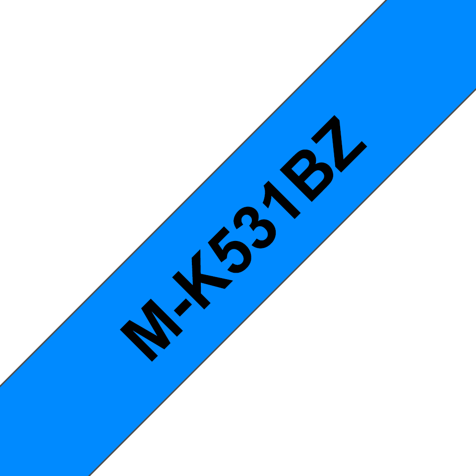 Brother MK531 - Schwarz auf Blau - Rolle (1,2 cm x 8 m), Ansicht 2