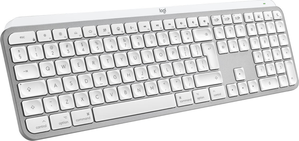 Logitech Master Series MX Keys S for Mac - Tastatur - full size - Bluetooth LE - Pale Gray - TL: US, QWERTY, Ansicht 2