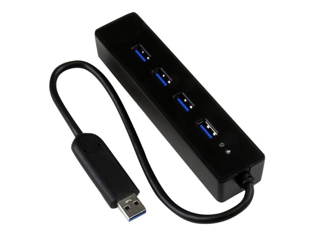 StarTech.com 4 Port USB 3.0 SuperSpeed Hub - Schwarz, Ansicht 2