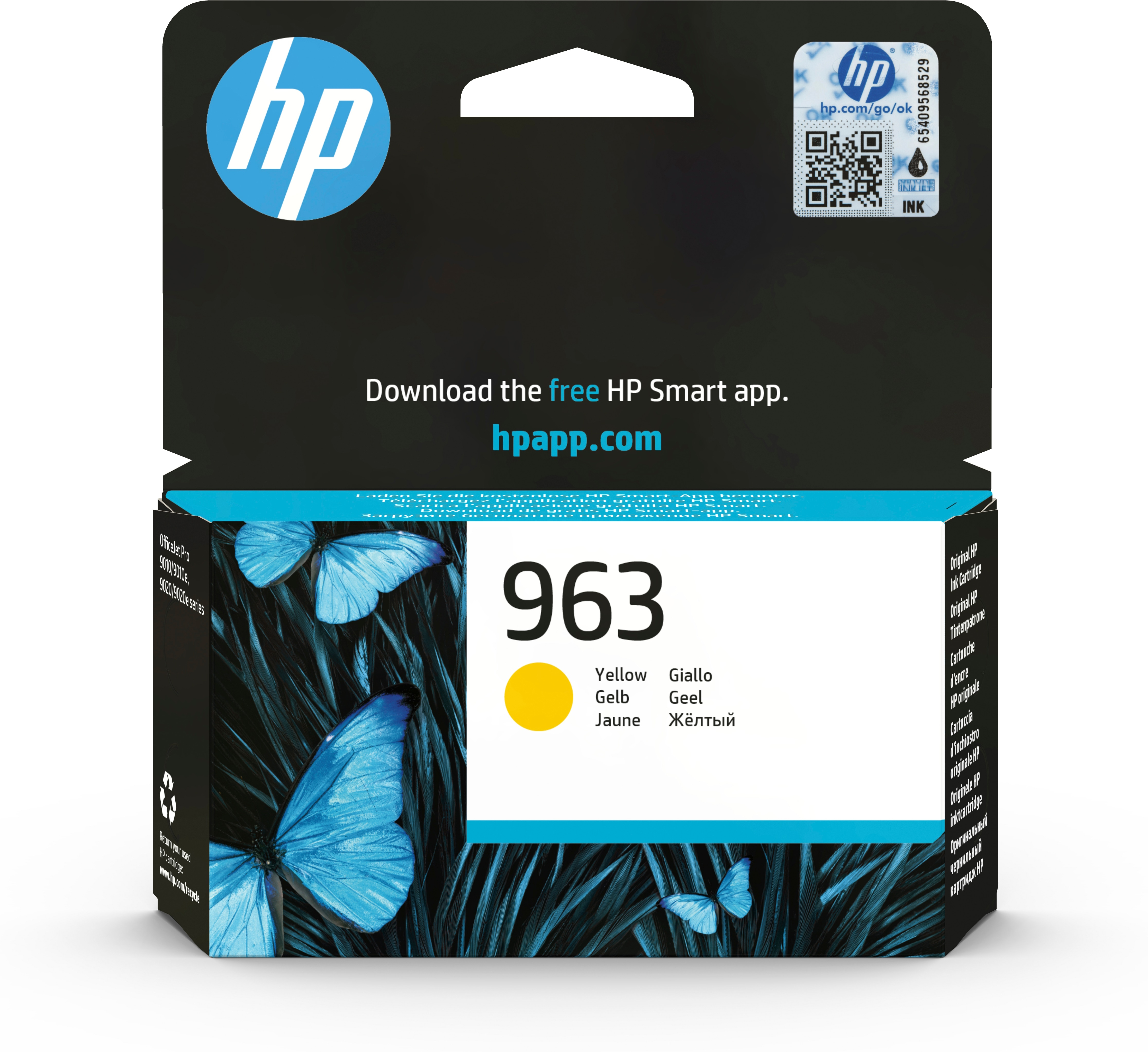 HP 963 Gelb Original Druckerpatrone, Standardertrag, Gelb, Tinte auf Pigmentbasis, 10,7 ml, 1 Stück(e), 700 Seiten