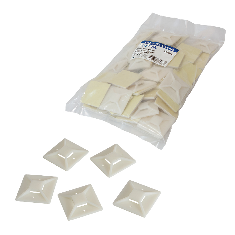 LogiLink Kabelbinderhalterung - Natur (Packung mit 100), Ansicht 2