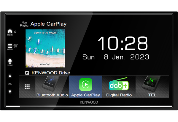 JVC Kenwood DMX7722DABS - Schwarz - 2 DIN - NTSC - PAL - AAC - FLAC - MP3 - WAV - WMA - BMP - JPEG - PNG - H.264 - MKV, Ansicht 2
