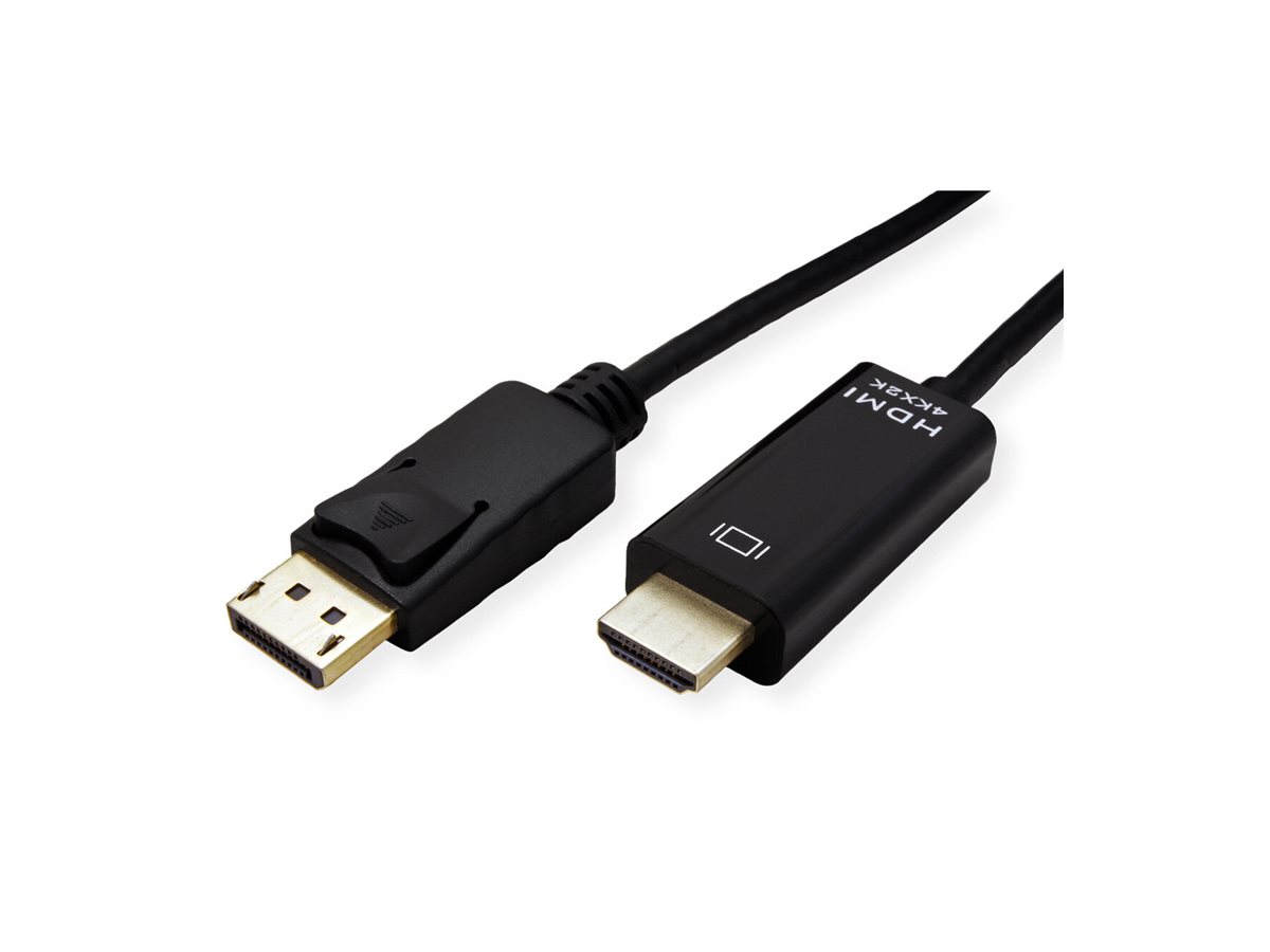 ROLINE DisplayPort Kabel DP - UHDTV Slim ST/ST schwarz - Kabel - Digital/Display/Video
