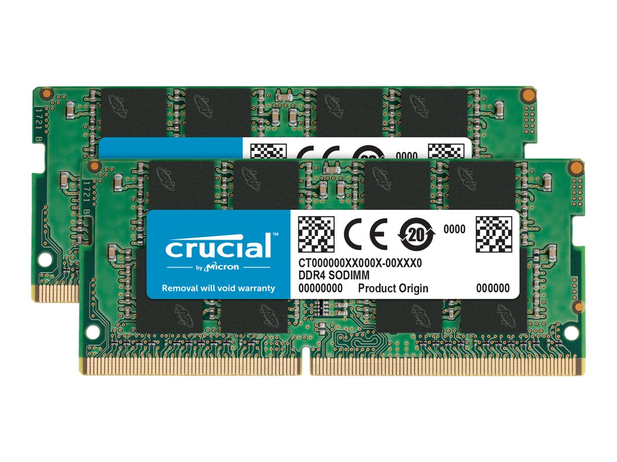 MICRON TECHNOLOGY 2-32GB DDR4-3200 SODIMM (CT2K32G4SFD832A)