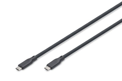 DIGITUS USB Silikon Kabel, USB4 Version 2.0, USB 80Gbps, 1m, schwarz