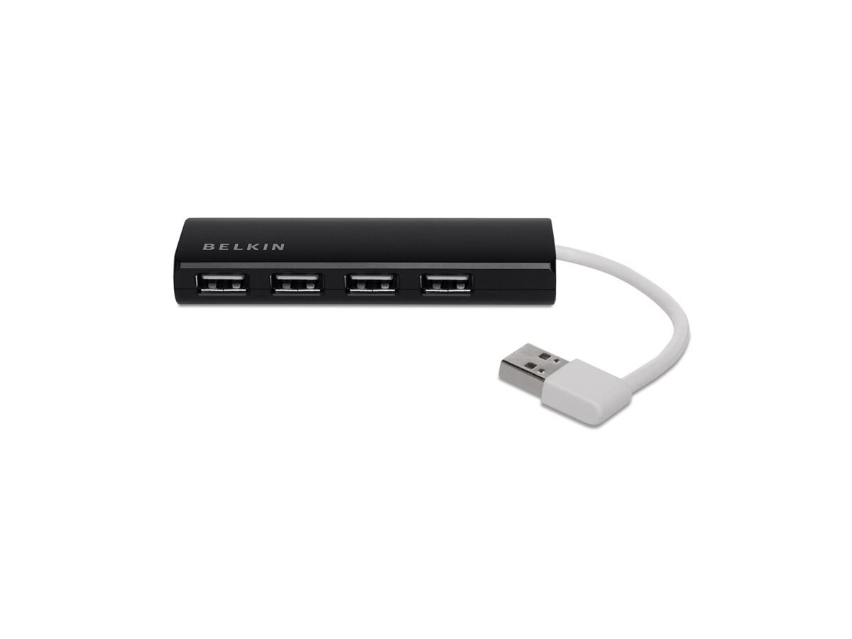 Belkin Ultra-Slim Travel - Hub - 4 x USB 2.0, Ansicht 3