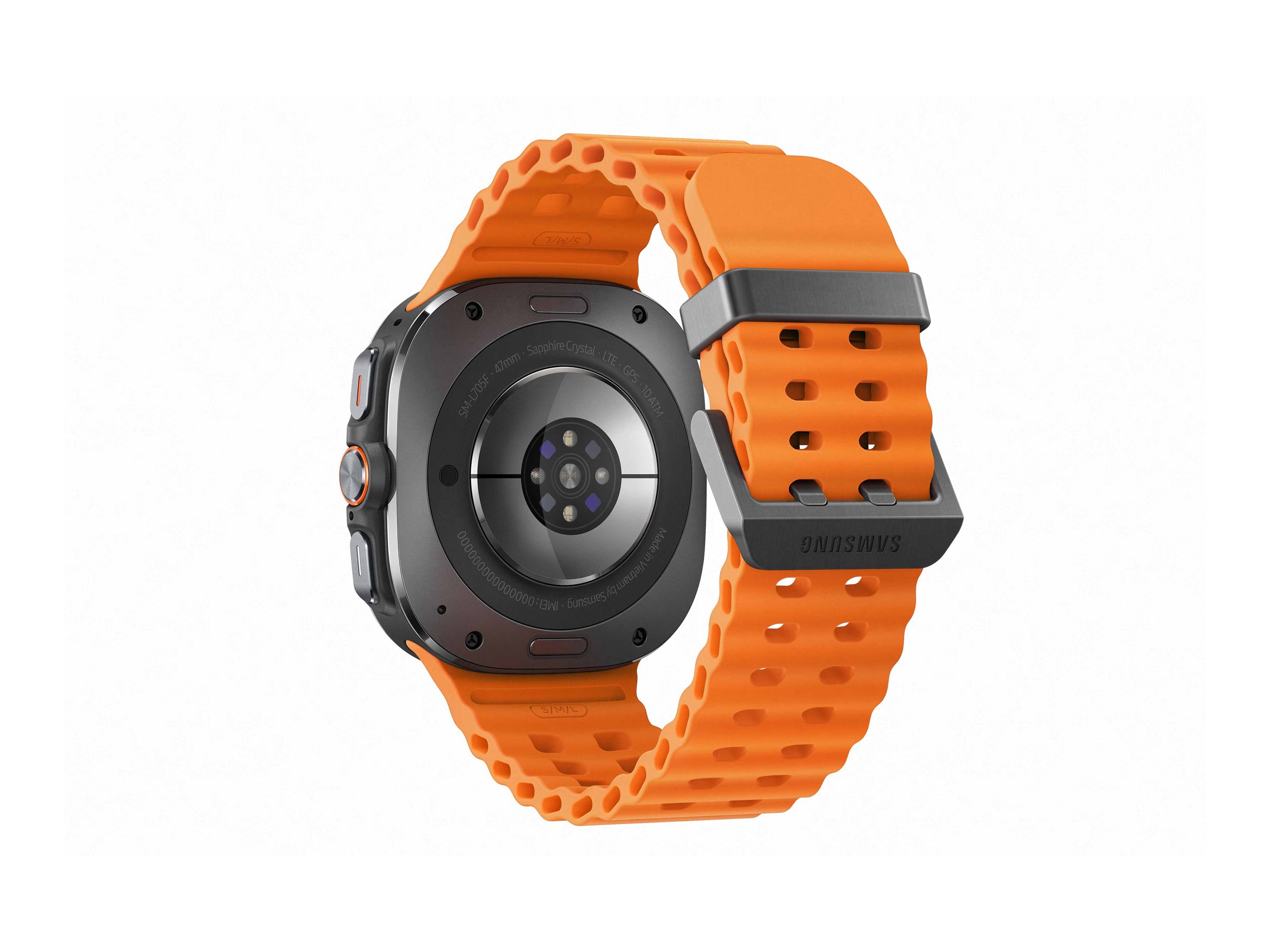 Samsung Galaxy Watch Ultra - 47 mm - titanfarben grau - intelligente Uhr mit Marineband - Orange - S/M/L - 3.73 cm, Ansicht 4