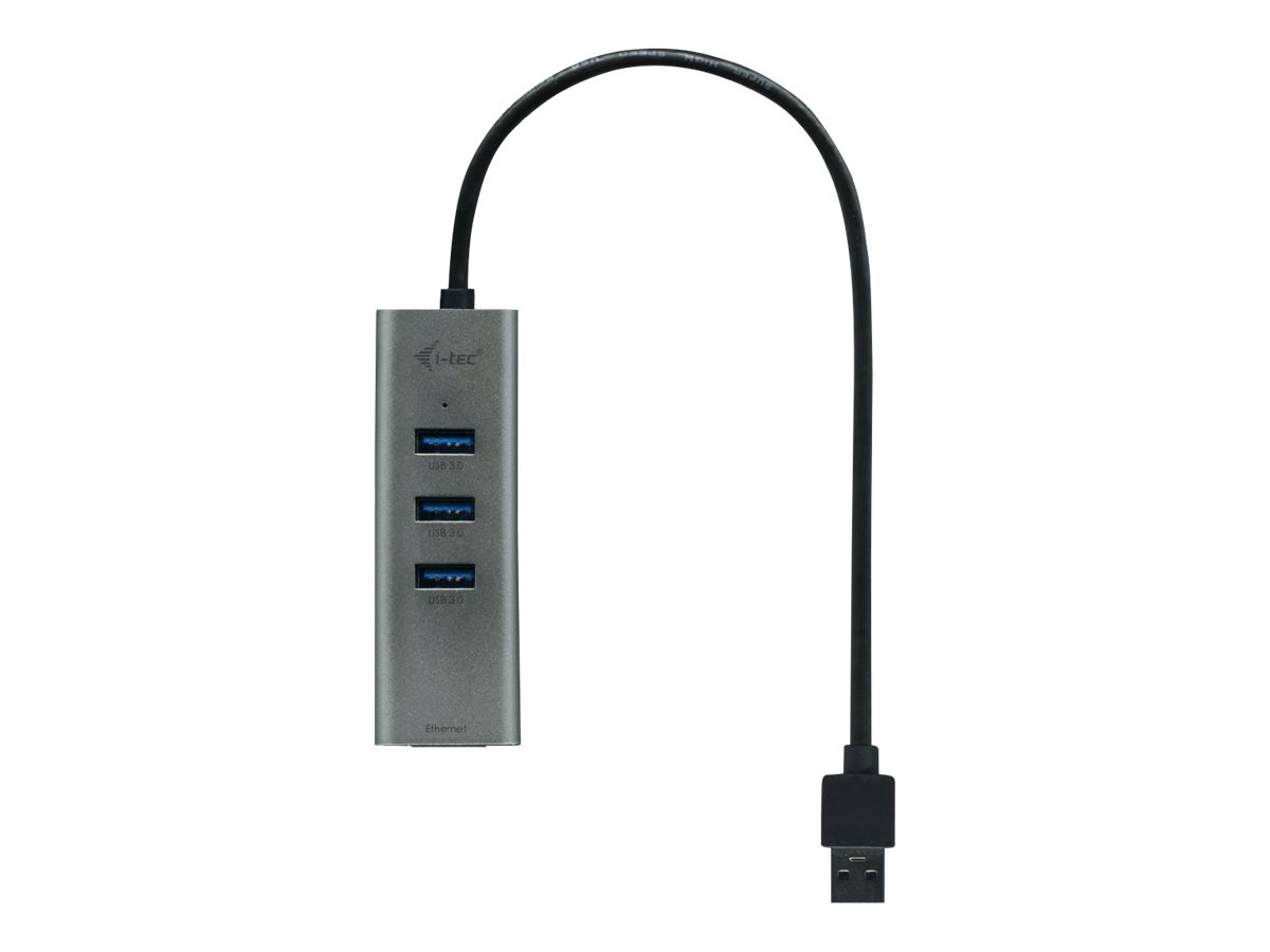 i-tec USB 3.0 Metal 3-Port - Hub - 3 x SuperSpeed USB 3.0 + 1 x 10/100/1000, Ansicht 2