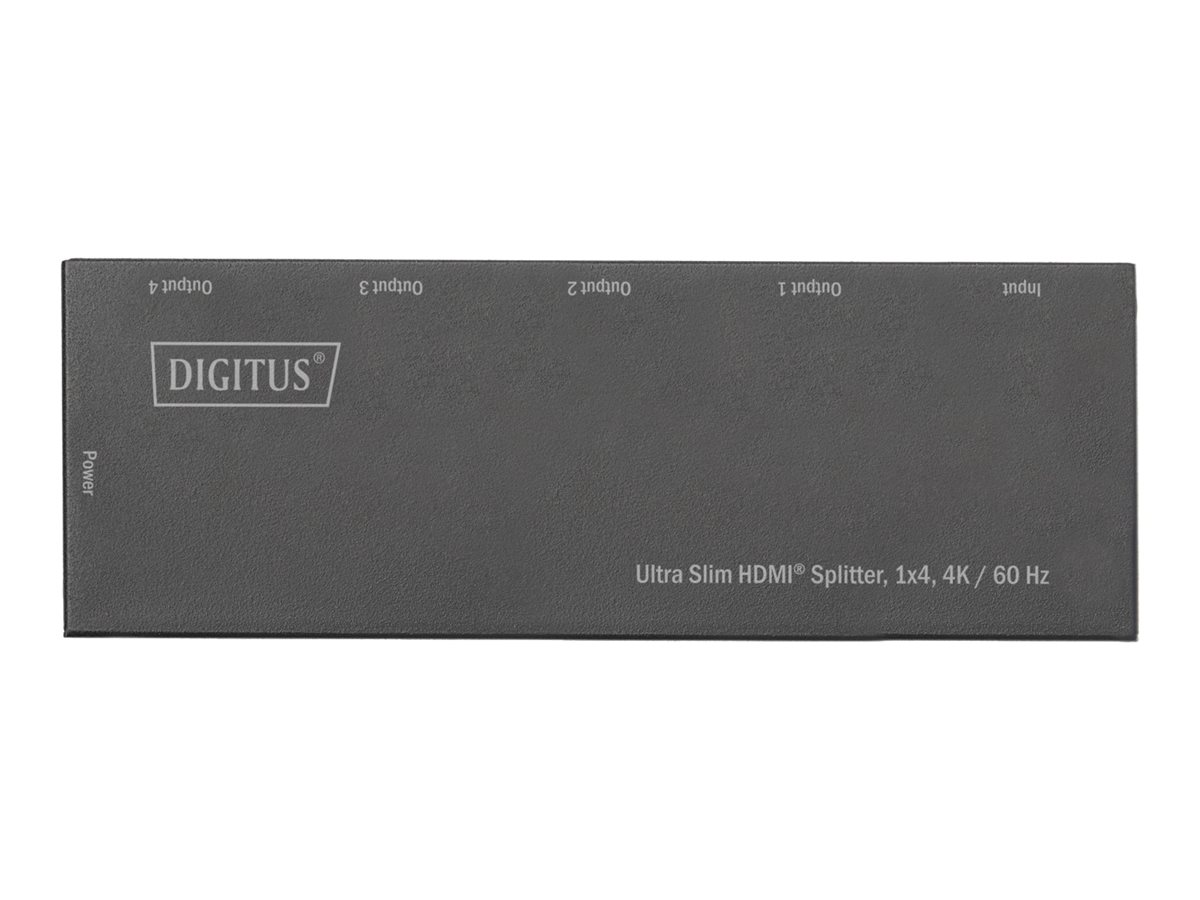 DIGITUS Ultra Slim HDMI Splitter, 1x4, 4K / 60 Hz