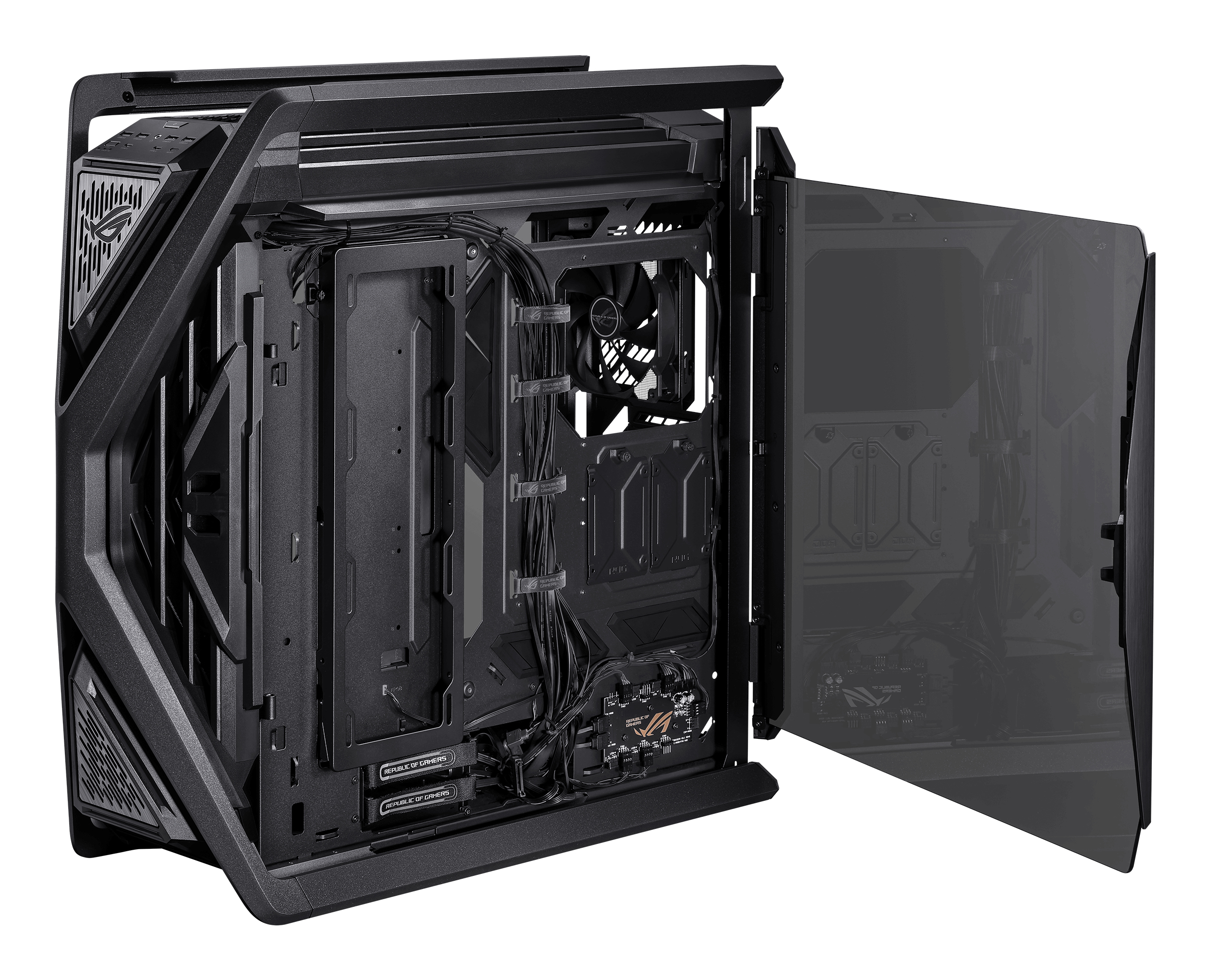 ASUS ROG Hyperion GR701 - Full Tower Gaming-Case - E-ATX - Seitenteil mit Fenster (gehärtetes Glas), Ansicht 3