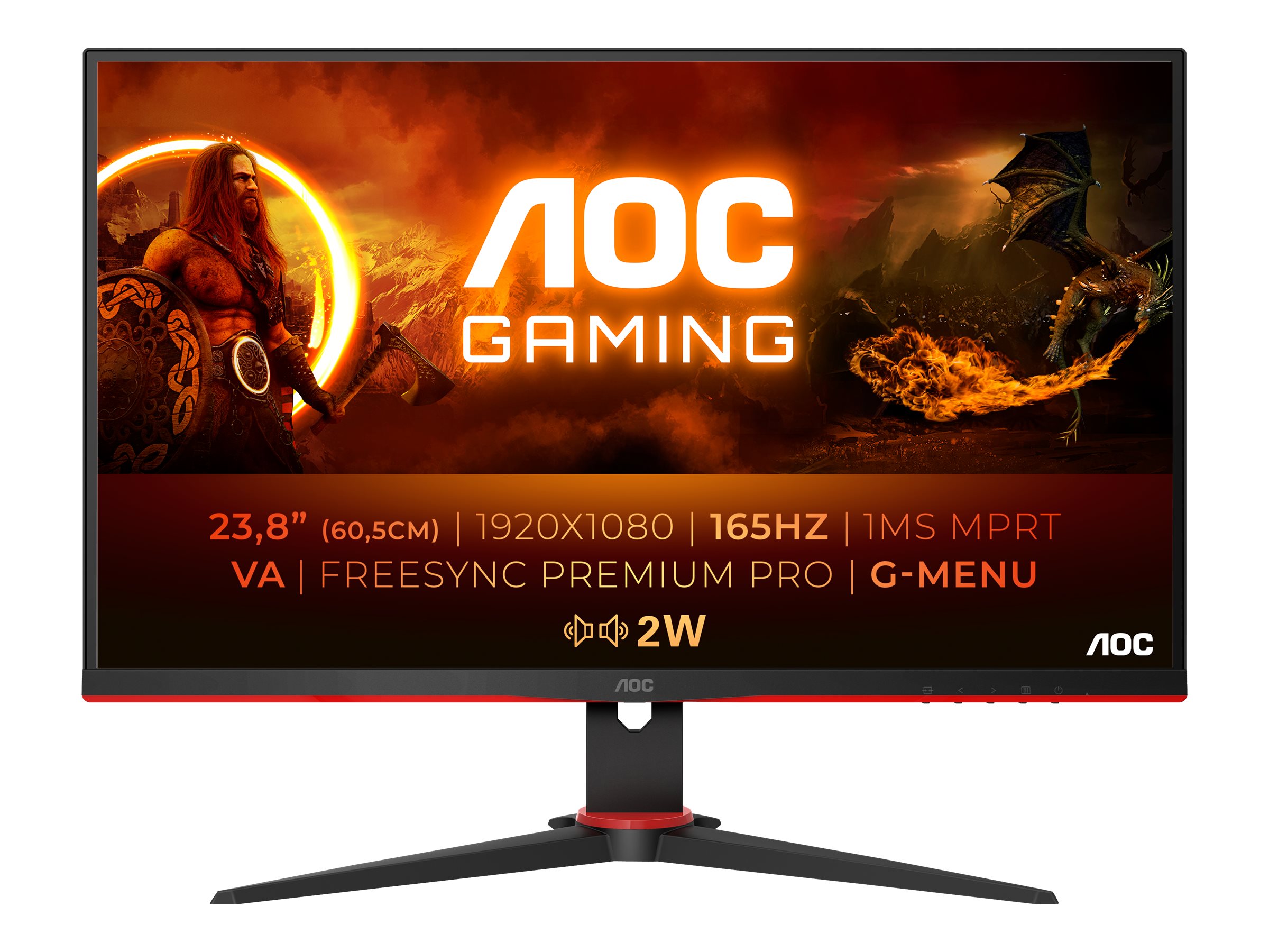 AOC Gaming 24G2SAEBK - LED-Monitor - Gaming - 61 cm (24)