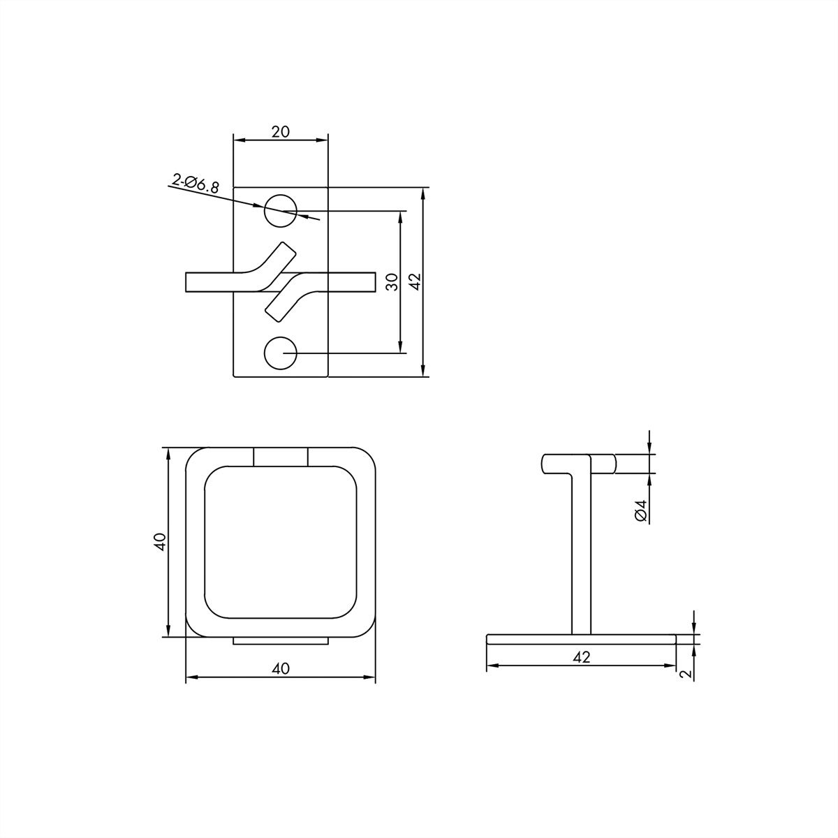 ROLINE Metallkabeloese vertikal 40x40mm, Ansicht 2