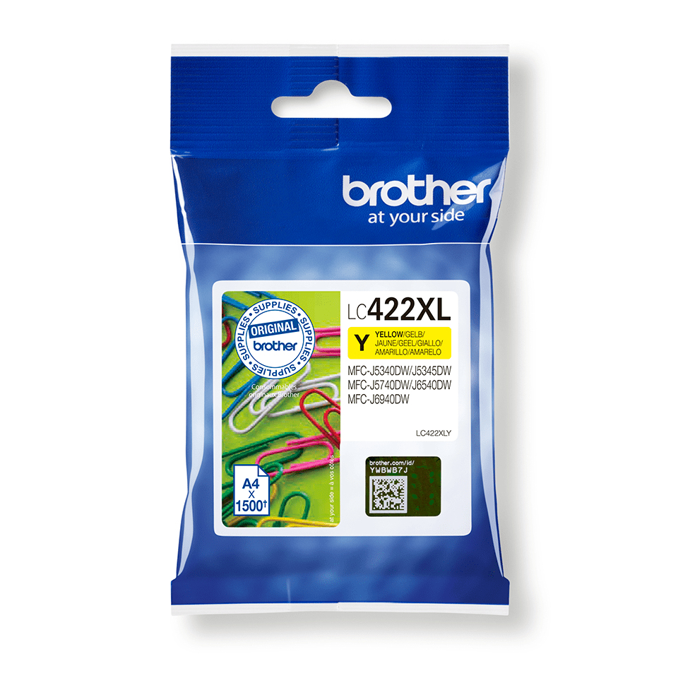 Brother LC422XLY - Hohe Ergiebigkeit - Gelb - original, Ansicht 4