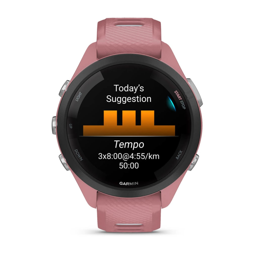 Garmin Forerunner 265S - 42 mm - Light Pink - intelligente Uhr mit Band - Handgelenkgröße: 115-178 mm - Anzeige 1.1, Ansicht 4