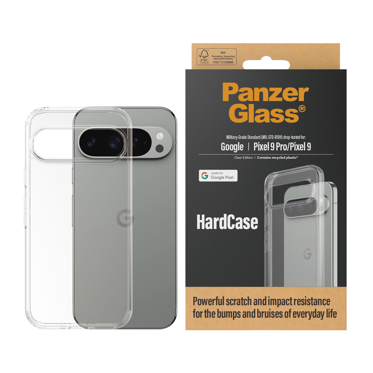 PanzerGlass HardCase Beskyttelsescover Gennemsigtig Google Pixel 9 9 Pro, Ansicht 4