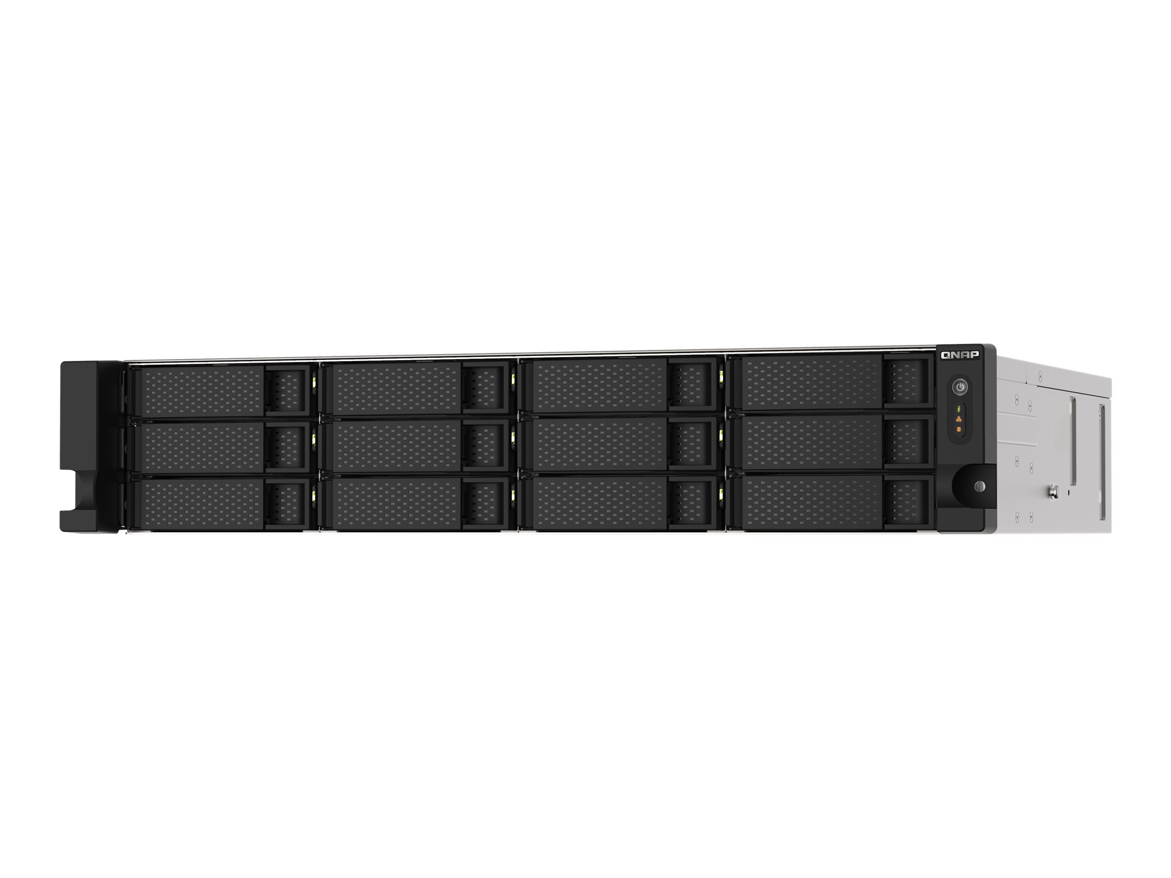 QNAP TS-1273AU-RP - NAS-Server - 12 Schächte - Rack - einbaufähig - SATA 6Gb/s - RAID RAID 0, 1, 5, 6, 10, JBOD, 5 Hot Spare, 6 Hot Spare, 10-Hot-Spare - RAM 8 GB - Gigabit Ethernet / 2.5 Gigabit Ethernet - iSCSI Support - 2U