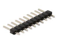 Delock Pin-Header (10 polig, Abstand 2,54 mm) - Schwarz (Packung mit 5)