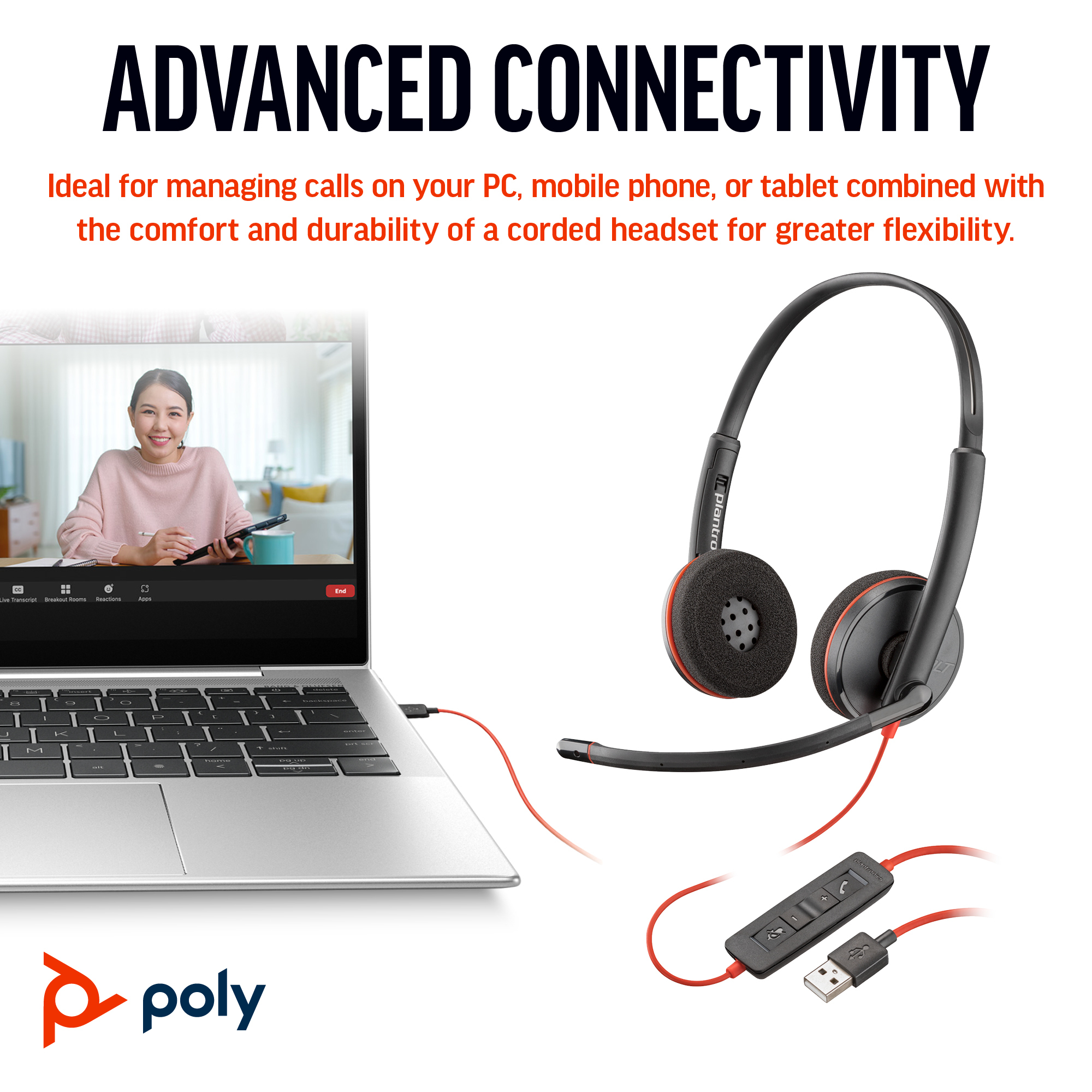 HP Poly Blackwire 3220 - Blackwire 3200 Series - Headset, Ansicht 4