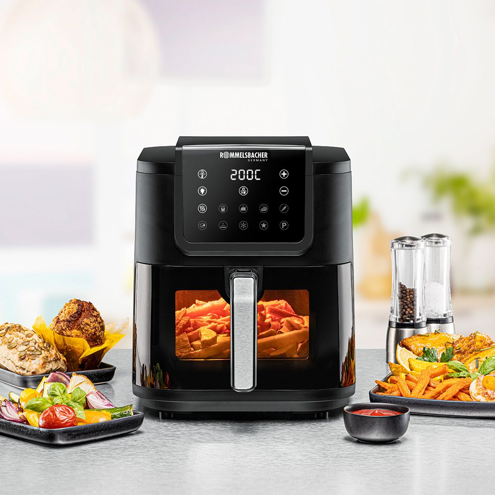 ROMMELSBACHER FRH 1700 - Heißluftfritteuse - 8 l - 1 kg - 60 °C - 200 °C - 60 min, Ansicht 2