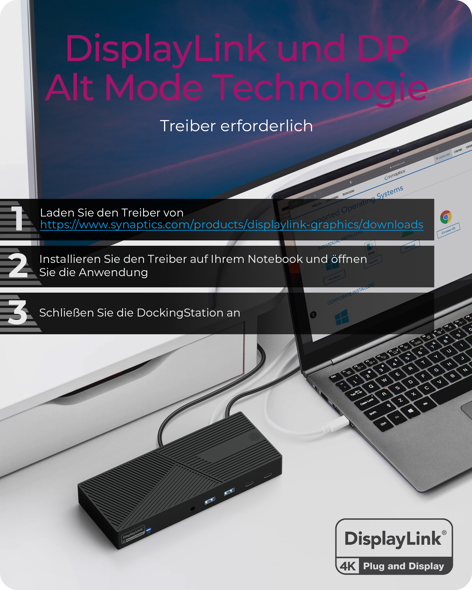 ICY BOX IB-DK2246AC - Dockingstation - USB-C / USB-A, Ansicht 2