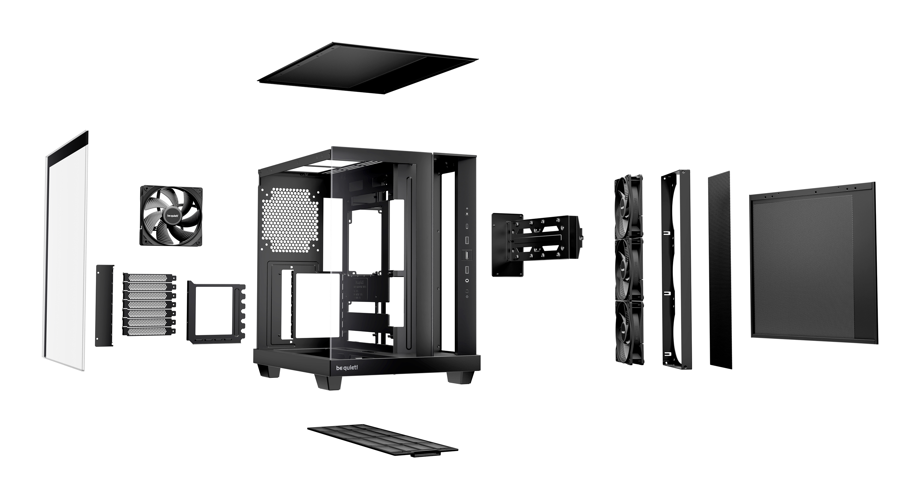 Be Quiet! Geh Light Base 500 Black - Midi/Minitower - ATX, Ansicht 4