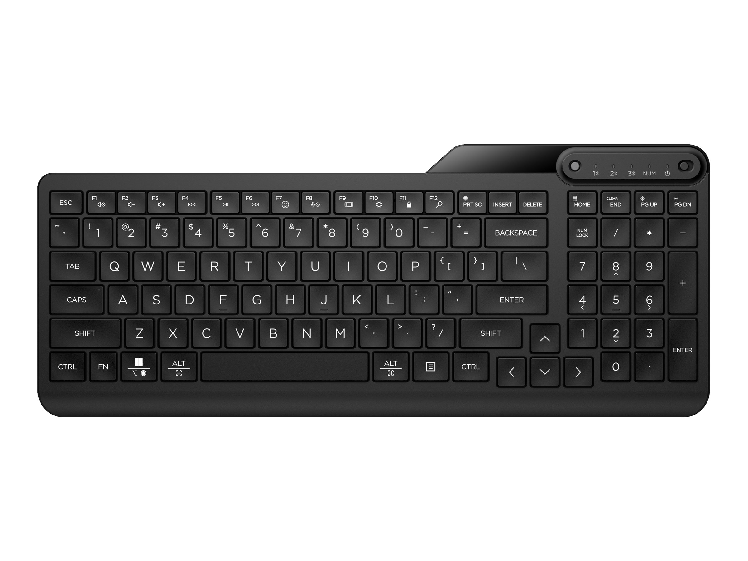 HP 460 - Tastatur - Multi-Device, schnelle Kopplung, kompakt mit Ziffernblock, 2-Zonen-Layout - TL: Nordisch, QWERTY, Ansicht 5
