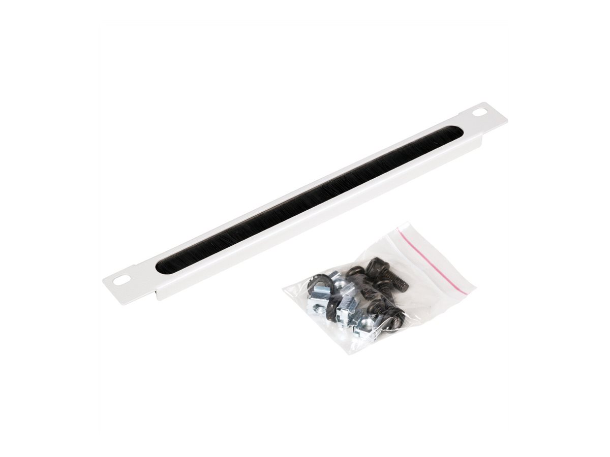 ROLINE Kabeleingangsplatte für Rack - mit Bürstenstreifen - RAL 7035, Hellgrau - 0.5U - 25.4 cm (10")