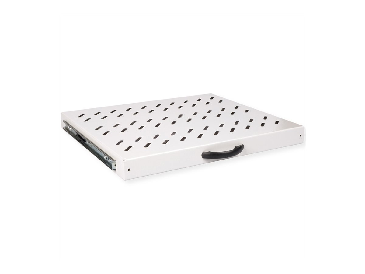 ROLINE 19 Zoll Fachboden 1 HE ausziehbar 350 T 25 kg grau, Ansicht 2